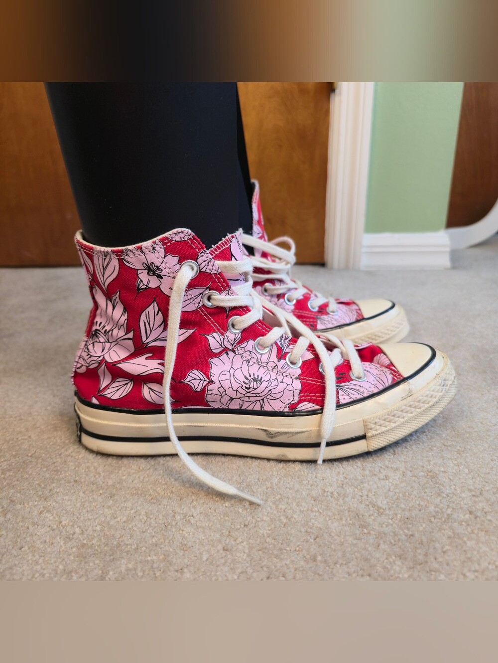 Converse WMNS Chuck 70 High 'Vintage Floral- University Red' Canvas Shoe 568373C